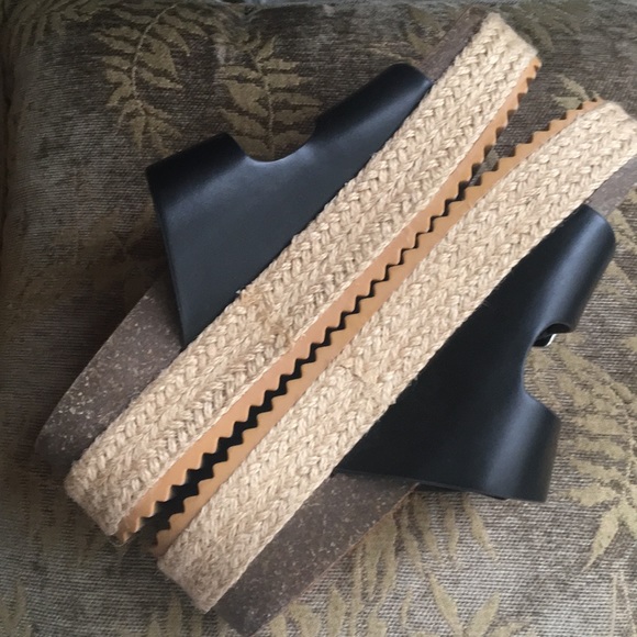 PULL & BEAR Platform Cork Sandals - Picture 3 of 4